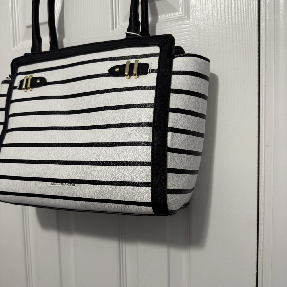 Liz‎ Claiborne Tuxedo Tote Bag - Picture 3 of 6